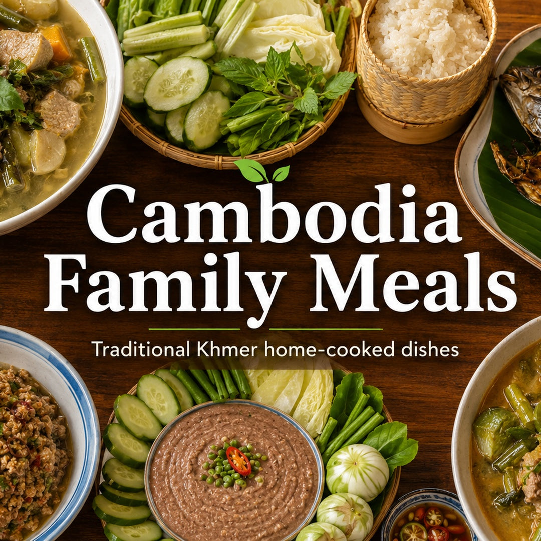 Cambodia Family Meals Cooked at Home