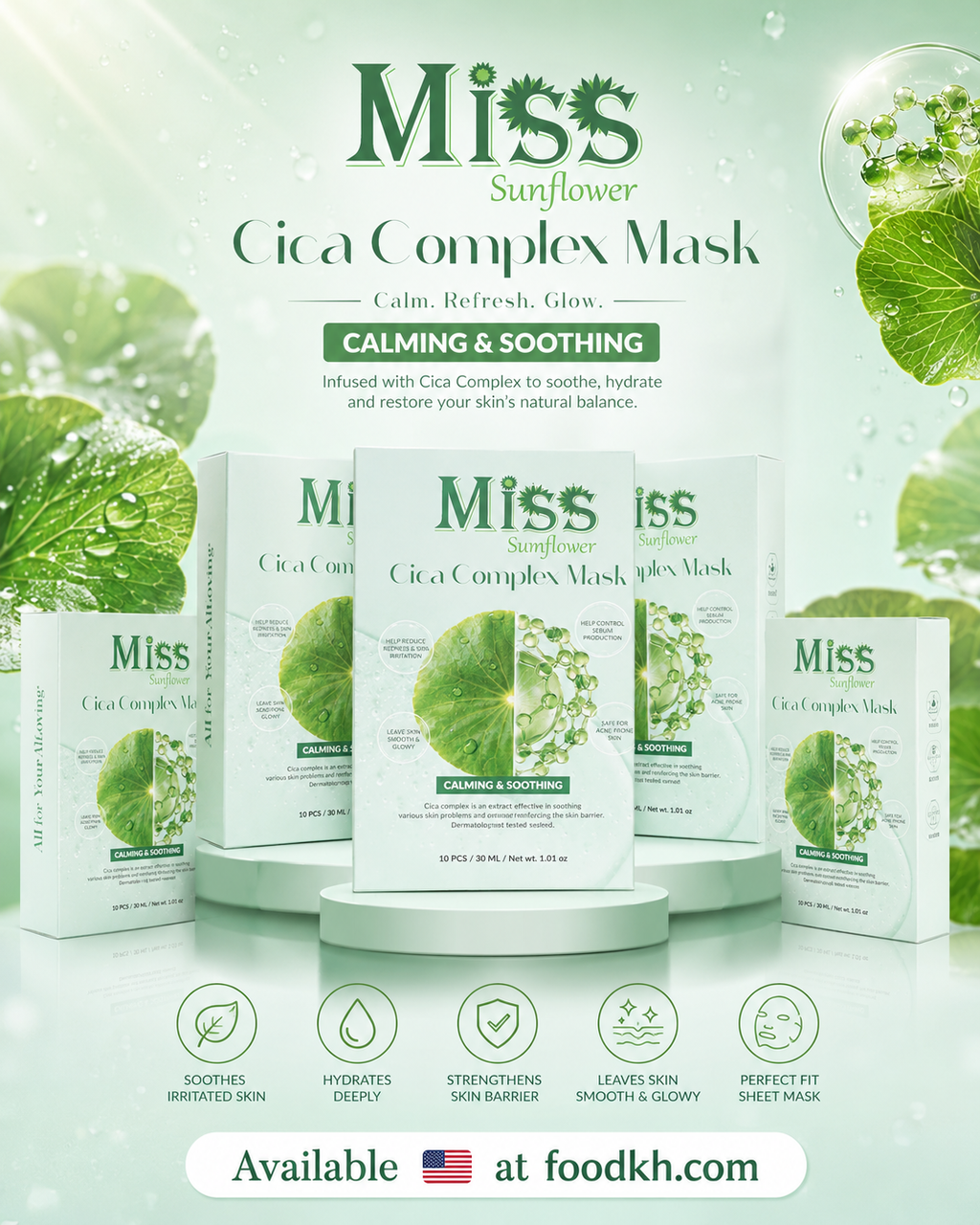 Miss Sunflower Cica Complex Mask (10pcs x 30ml)