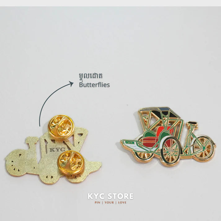 Khmer - Cyclo (សុីក្លូ) Lapel Pins