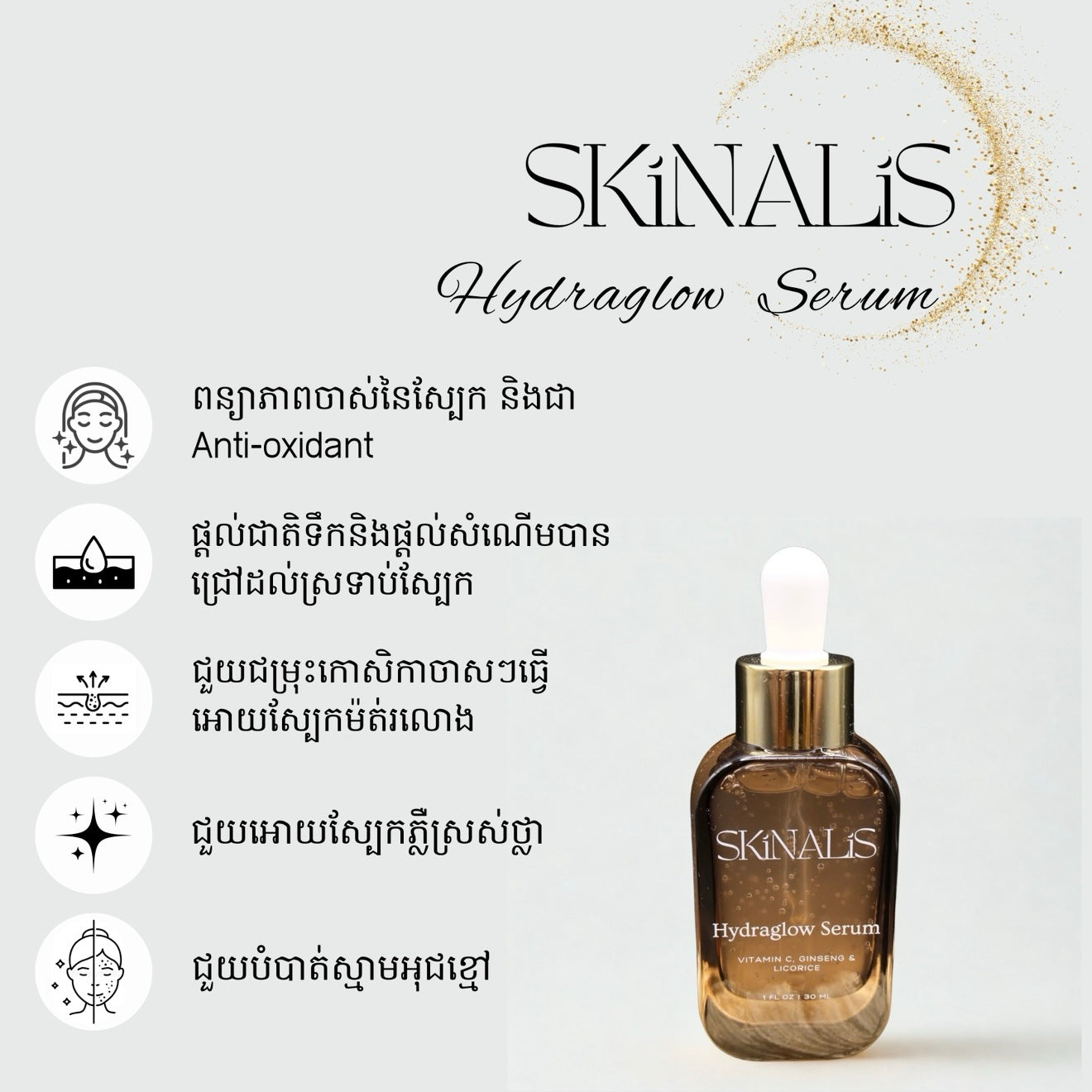 A SKINALIS Hydraglow Serum 30ML