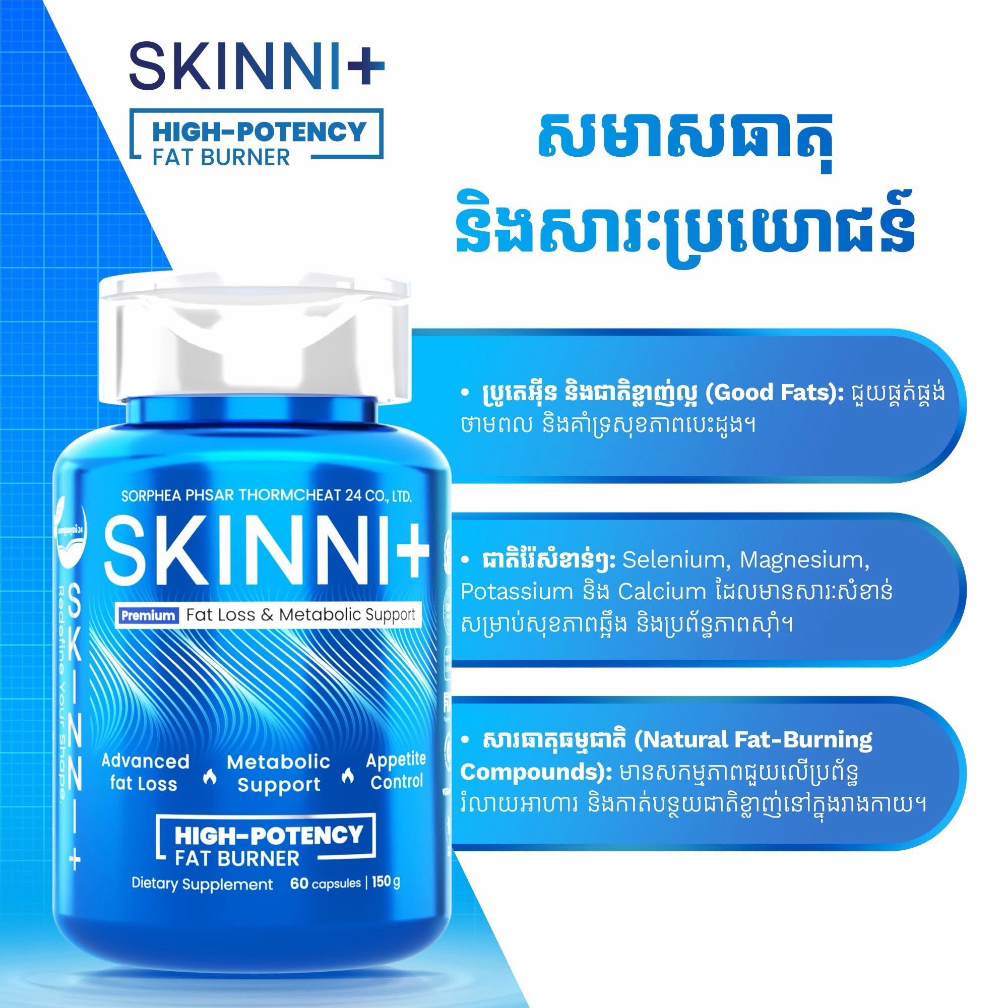 Skinni High Protency Fat Burner (60 capsules)
