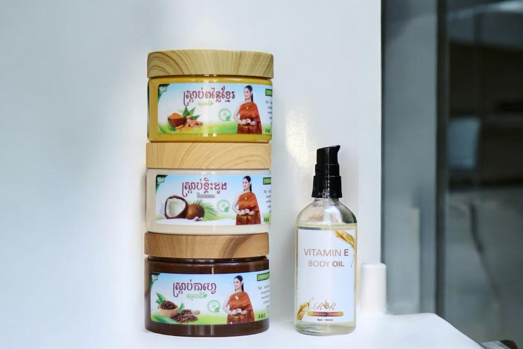 Khmer Body Scrub set with Body Oil