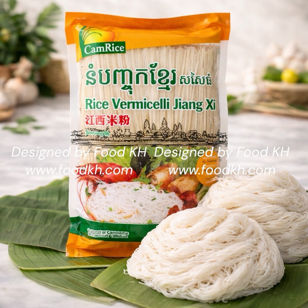 CamRice Fine Vermicelli Jiang Xi (400g) នំបញ្ចុកសរសៃធំ