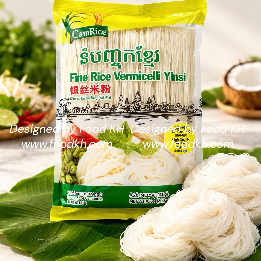 CamRice Fine Vermicelli Yinsi (300g) នំបញ្ចុកសរសៃ តូច