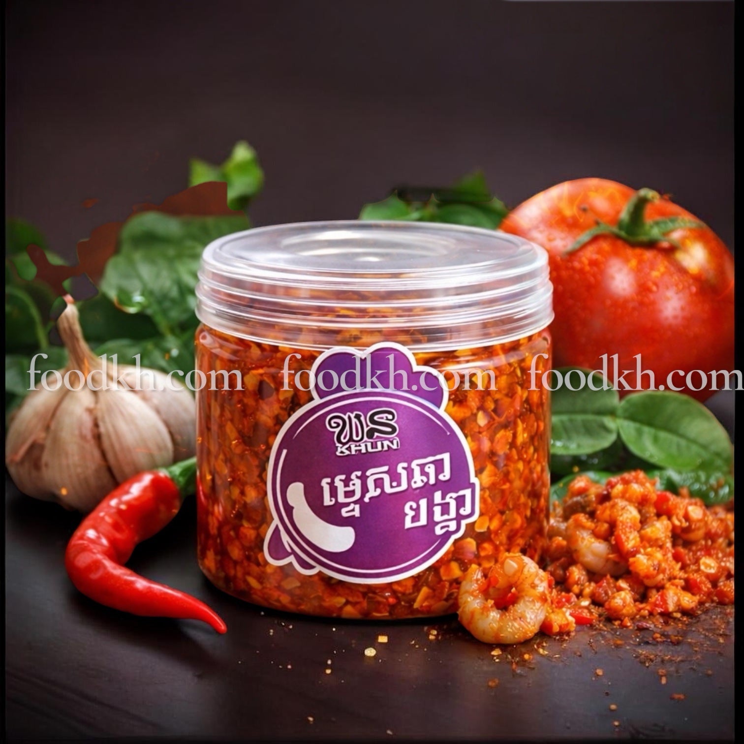 Khun Chili Shrimp Paste ម្ទេសឆាបង្គា (300g)